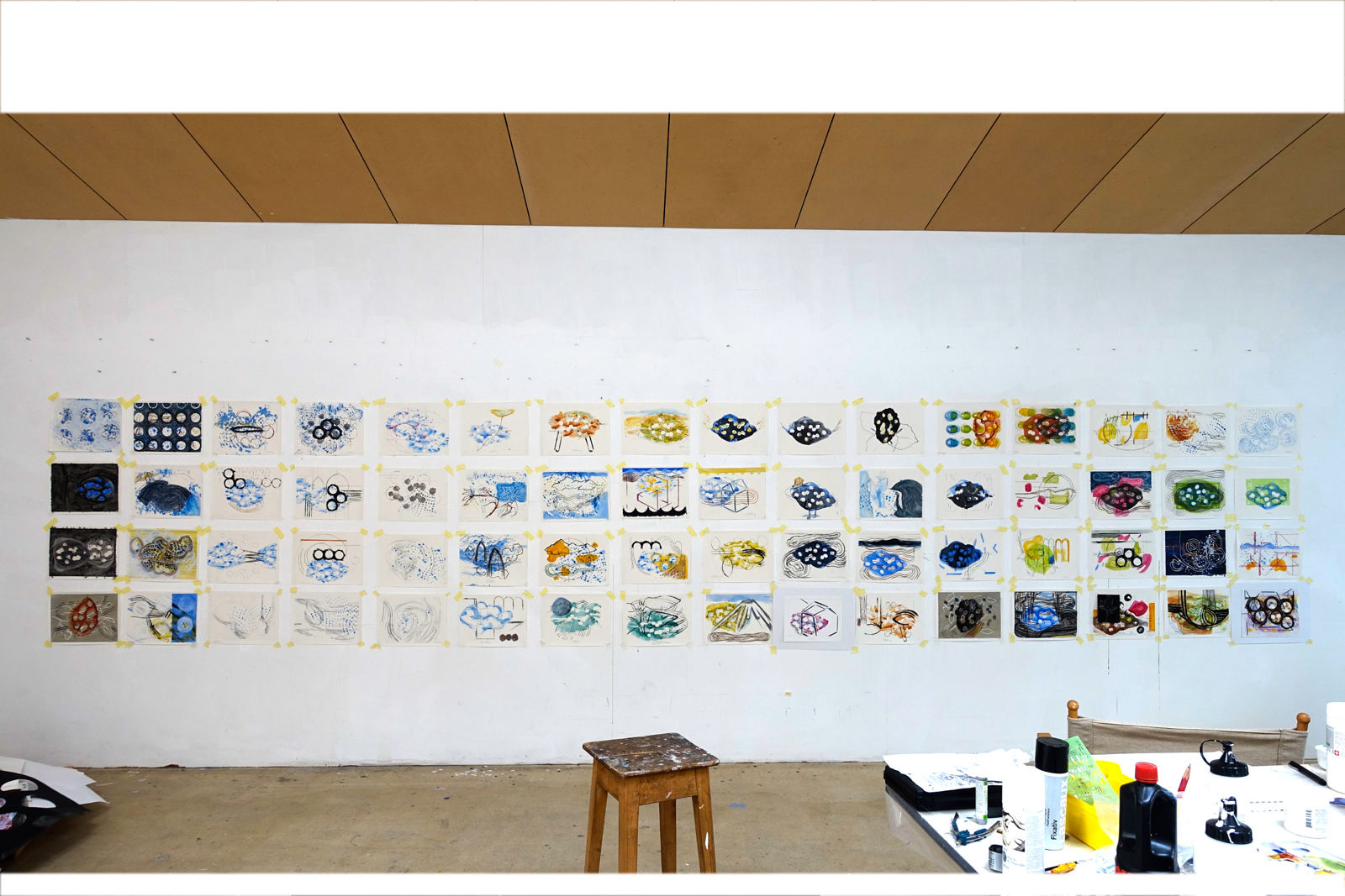 Sylvie Aubry - atelier: 64 dessins, tous